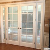 Linen Glass Doors with Sidelites