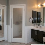 Bathroom door with Niagara glass