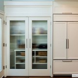 Reeded glass double pantry doors