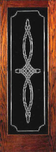Etched glass interior door