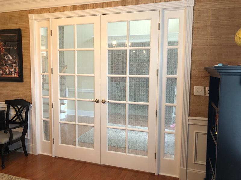 Custom Doors & Sidelites with Linen glass