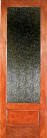 96" pine door with textured glass panel