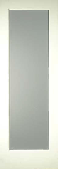 Satin door features a frosted glass which provides privacy but lets in the light.