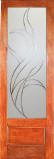 8-0 door frame with fire etched in frosted glass panel